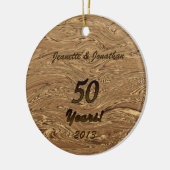 Golden 50. Hochzeitstag Keramikornament (Links)
