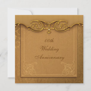 Golden 50. Hochzeitstag Party Einladung