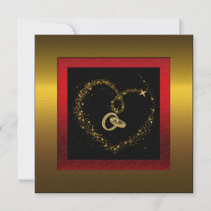 Golden 50. Hochzeitstag Party Einladung