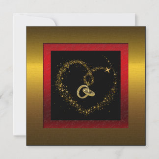 Golden 50. Hochzeitstag Party Einladung