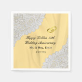 Golden 50. Hochzeitstag Serviette (Vorderseite)