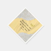 Golden 50. Hochzeitstag Serviette (Ecke)