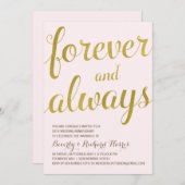 Golden 50. | Imitate Gold Foil Jubiläum Party Einladung (Vorne/Hinten)