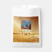 Golden 50 Jahre alt Hochzeitsfoto Vorlage Geschenktütchen (Vorderseite)