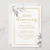 Golden 50 Jahre Jubiläum Einladung (Vorderseite)