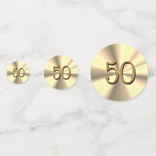 Golden 50 Jahre oder 50 Jahre Service Konfetti (Rückseiten)