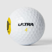 Golden 50-jähriger Golfball (Logo)