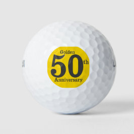 Golden 50-jähriger Golfball