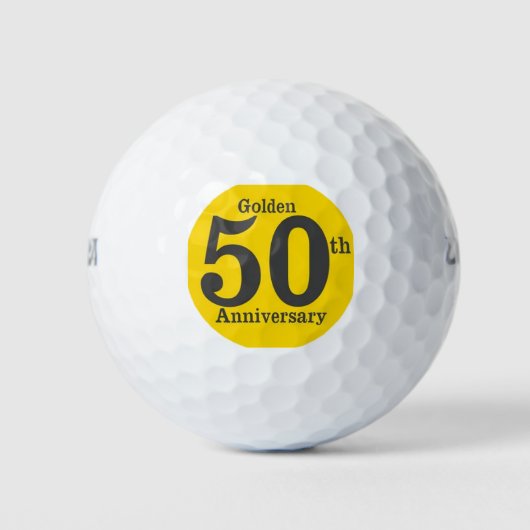 Golden 50-jähriger Golfball (Vorderseite)