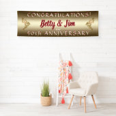 Golden 50-jähriges Hanging Banner (Insitu)