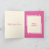 Golden 50. Jubiläum glückliche Jahre pink Creme Karte (Innenseite)