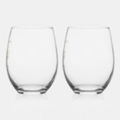 Golden 50 th Wedding Anniversary Heart Personalisi Weinglas Ohne Stiel (Links)