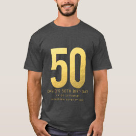 Golden 50 th Wedding Anniversary Personalisiertes  T-Shirt