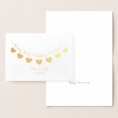 Golden 50. Wedding Anniversary Herbstkarte Folienkarte (Anzeige)