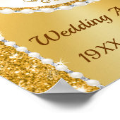 Golden, 50. Wedding Anniversary Poster (Ecke)