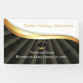 Golden 50. Wedding Religious Jubiläum Banner (Horizontal)