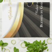 Golden 50. Wedding Religious Jubiläum Geschirrtuch (Gefaltet)