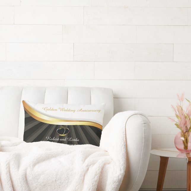 Golden 50. Wedding Religious Jubiläum Lendenkissen (Liege)