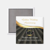 Golden 50. Wedding Religious Jubiläum Magnet (Vorderseite/Rückseite)