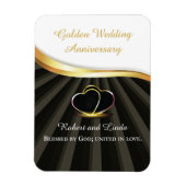Golden 50. Wedding Religious Jubiläum Magnet (Vertikal)