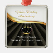 Golden 50. Wedding Religious Jubiläum Ornament Aus Metall (Vorne)