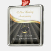 Golden 50. Wedding Religious Jubiläum Ornament Aus Metall (Links)