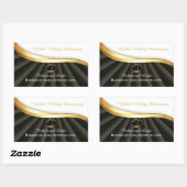 Golden 50. Wedding Religious Jubiläum Rechteckiger Aufkleber (Blatt)