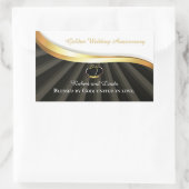 Golden 50. Wedding Religious Jubiläum Rechteckiger Aufkleber (Tasche)