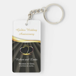 Golden 50. Wedding Religious Jubiläum Schlüsselanhänger