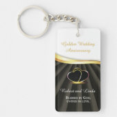 Golden 50. Wedding Religious Jubiläum Schlüsselanhänger (Vorderseite)