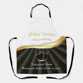Golden 50. Wedding Religious Jubiläum Schürze