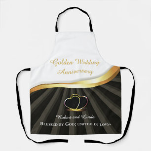 Golden 50. Wedding Religious Jubiläum Schürze