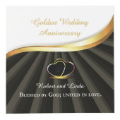 Golden 50. Wedding Religious Jubiläum Würfel (Rechts)