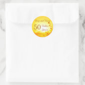 Golden 50th Anniversary Aufkleber anpassbar (Tasche)
