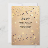 Golden 50th Wedding Anniversary Celebration Einladung (Rückseite)