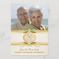 Golden 50th Wedding Anniversary Foto lädt ein