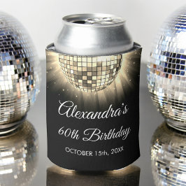 Golden 60. Geburtstagsparty 70's Disco Ball Dosenkühler