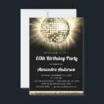 Golden 60. Geburtstagsparty 70's Disco Ball Einladung<br><div class="desc">Hier ist eine Beschreibung für eine 60. Geburtstagsparty der 70er Jahre Disco Ball Einladung: "Bereiten Sie sich vor, die Nacht mit unserer 60. Geburtstagsparty 70's Disco Ball Einladung glänzen und umrunden! Diese Einladung verkörpert Opulenz und Nostalgie und ist somit die perfekte Wahl für einen Meilenstein zum 60. Geburtstag mit einer...</div>