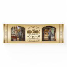 Golden 60. Geburtstagswelt - bester Custom Foto Fr