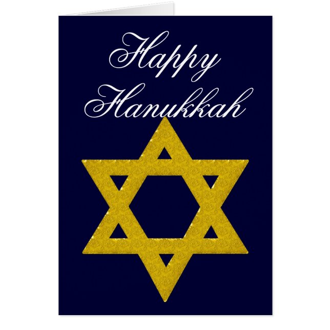 Golden 6 Star der David Hanukkah Card (Vorne)