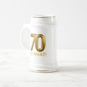 Golden 70 So What Funny Birthday Party Bierglas (Vorderseite Links)