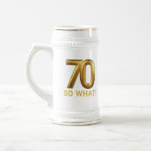 Golden 70 So What Funny Birthday Party Bierglas (Links)