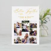 Golden 8 Fotos Whimsile Better Together Zitat Folieneinladung (Stehend vorne)