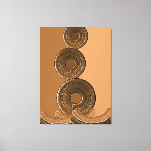 Golden Abstract Art – Modern Leinwanddruck (Vorderseite)