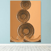 Golden Abstract Art – Modern Leinwanddruck (Insitu (Holzboden))