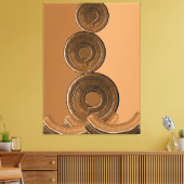 Golden Abstract Art – Modern Leinwanddruck (Insitu (Wohnzimmer))