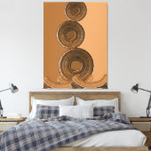 Golden Abstract Art – Modern Leinwanddruck (Insitu (Schlafzimmer))