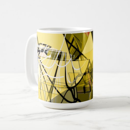 Golden Abstract Coffee Mug Kaffeetasse (Vorderseite Links)