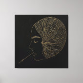 Golden Abstrakt Art Prints Leinwanddruck (Vorderseite)