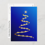 Golden Abstrakt Christmas Tree Feiertagspostkarte (Vorne/Hinten)